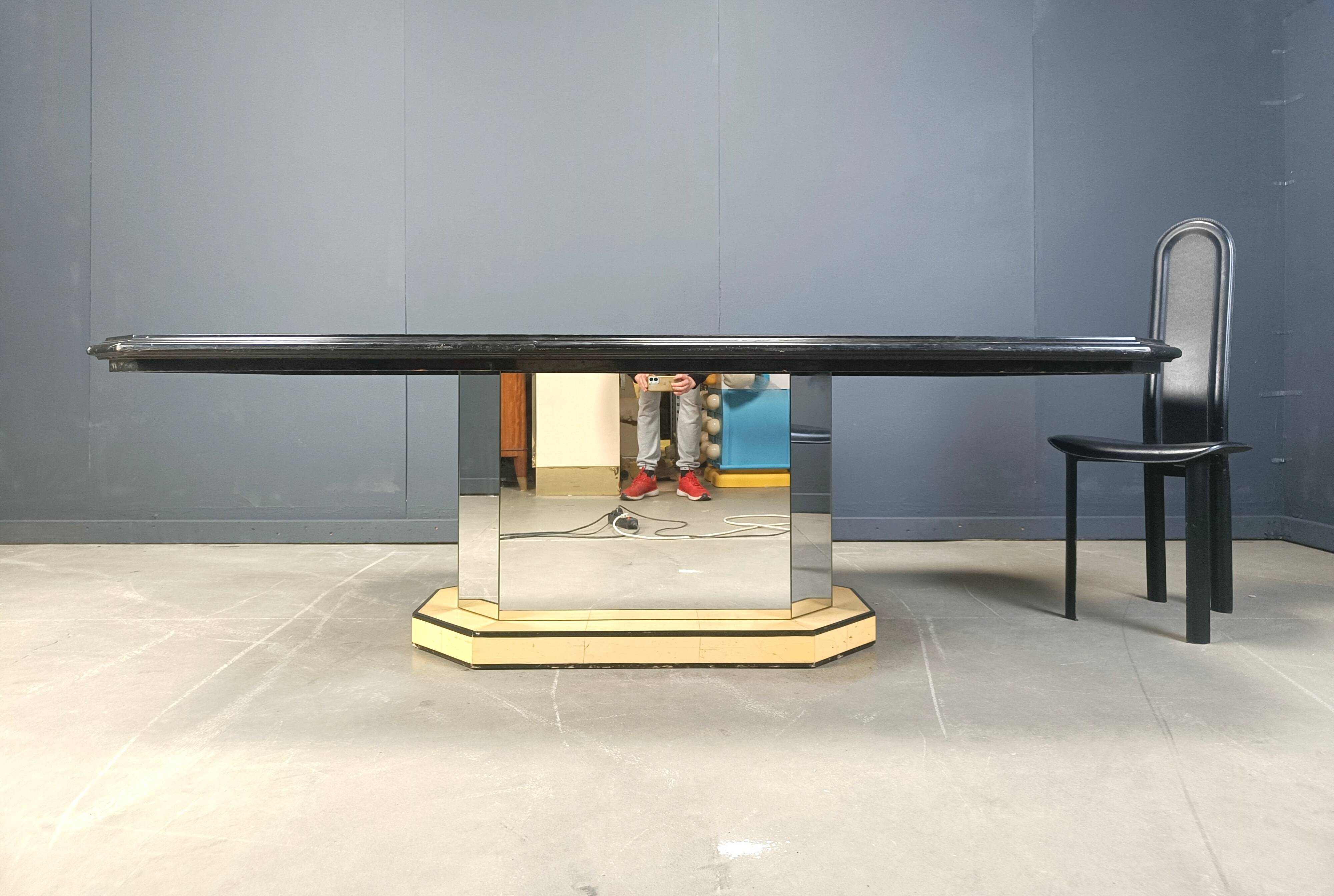Vintage lacquered dining table, 1970s