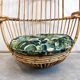 Mid Century hanging egg chair in bamboo by Fratelli Castano 1950s