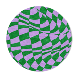 Round carpet purple tiles diam 100cm