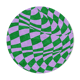 Round carpet purple tiles diam 100cm