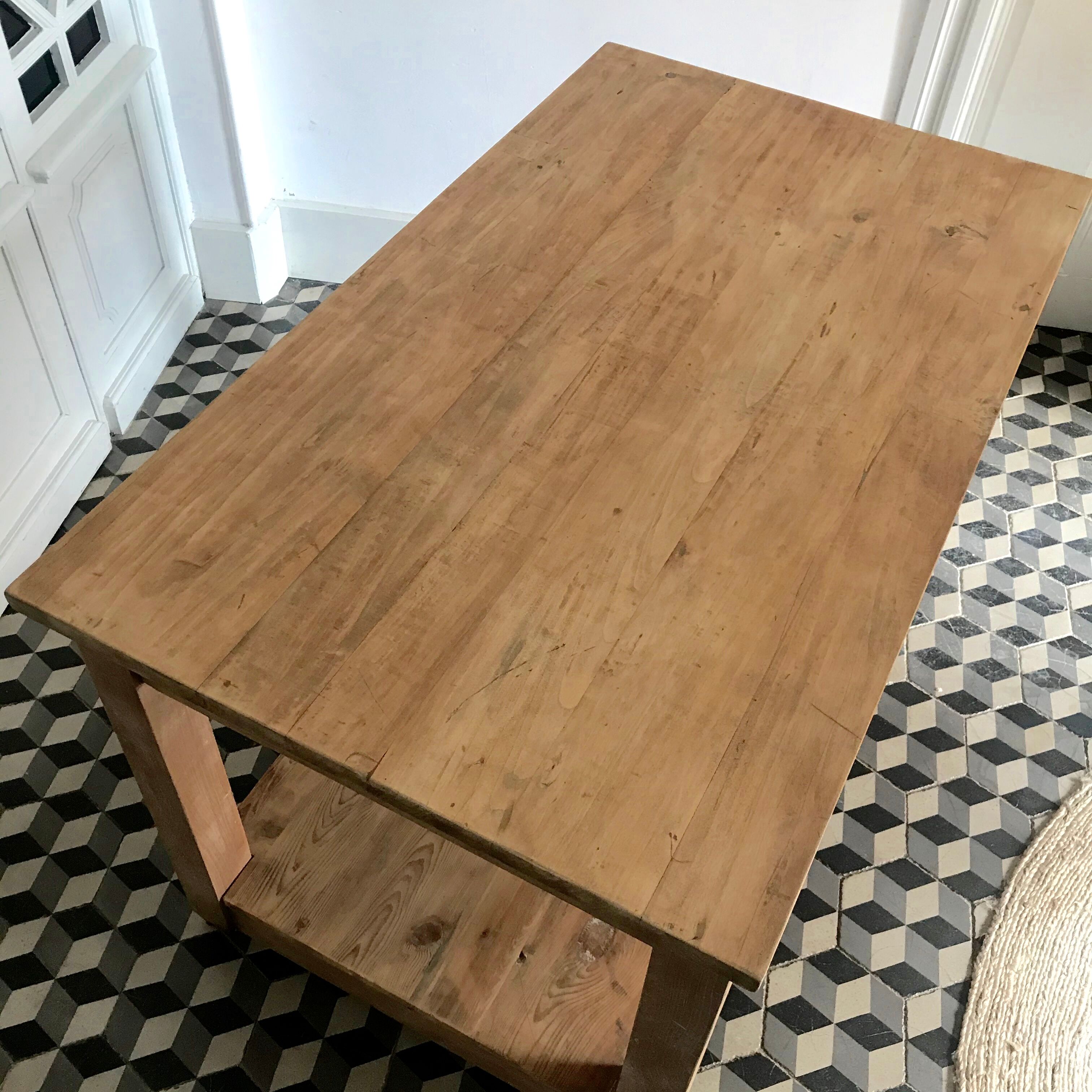 Wooden drapery table