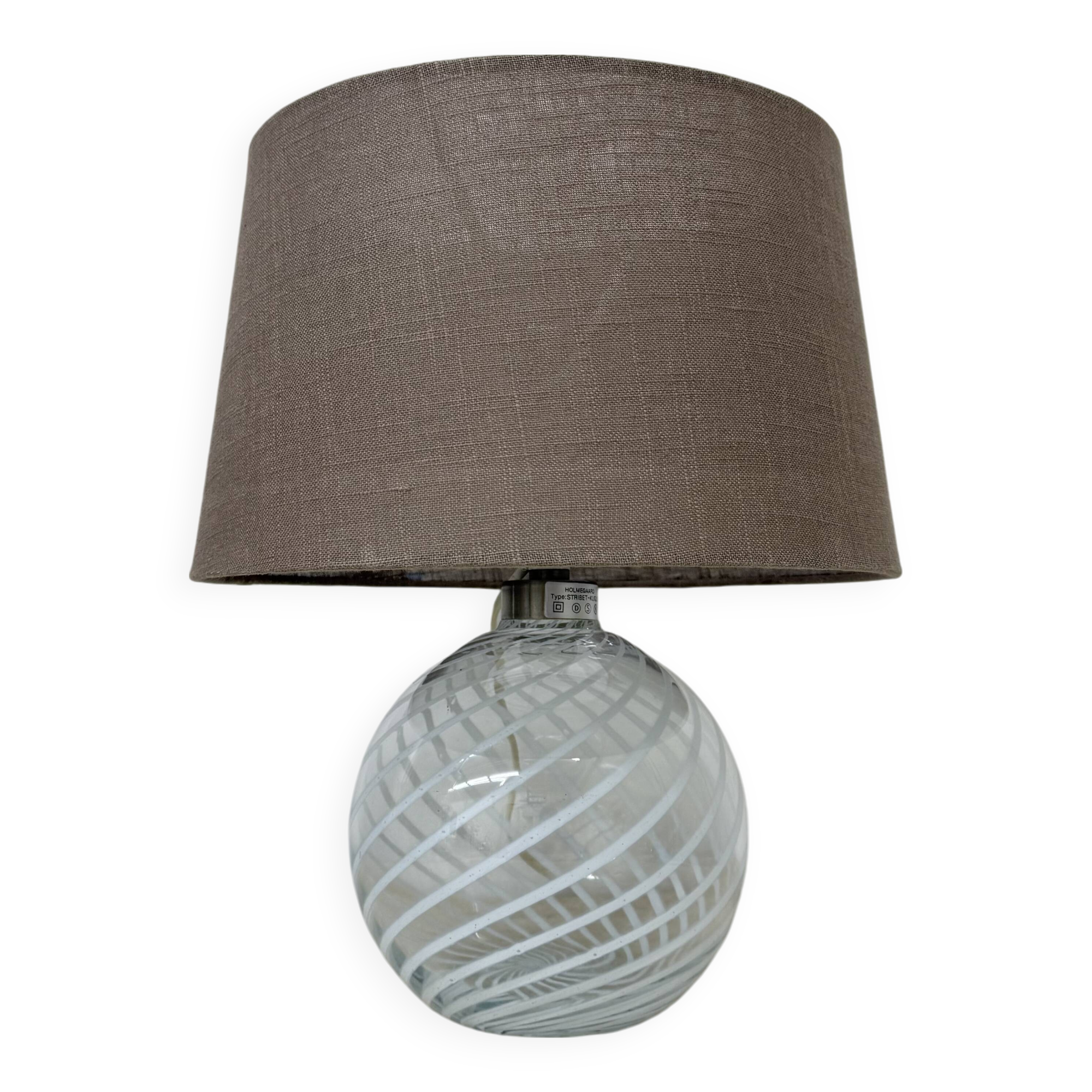 Mid-century design Holmegaard Swirl lamp , 1970s Denmark