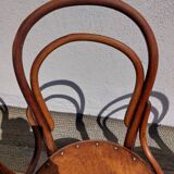 4 curved wooden bistro chairs