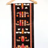 Södahl 1960s jute table runner, Nativity scene