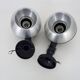 Pair of adjustable chrome eyeball wall lights. Diameter 17 cm - 6.69 " 70s-80s