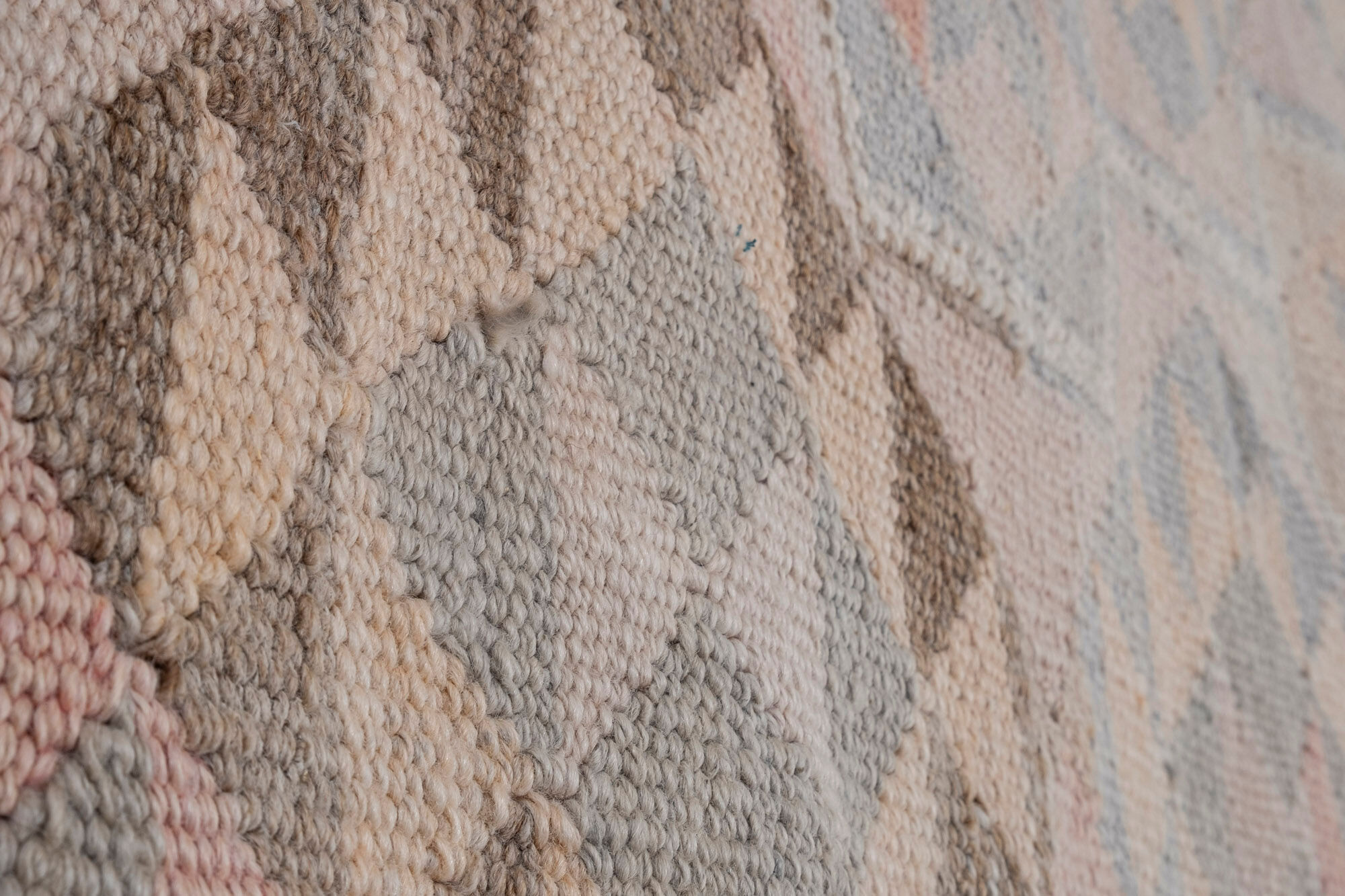 Large Vintage Bohemian Faded Color Kilim Tapestry Runner Rug, 1970s 89 x 298 cm