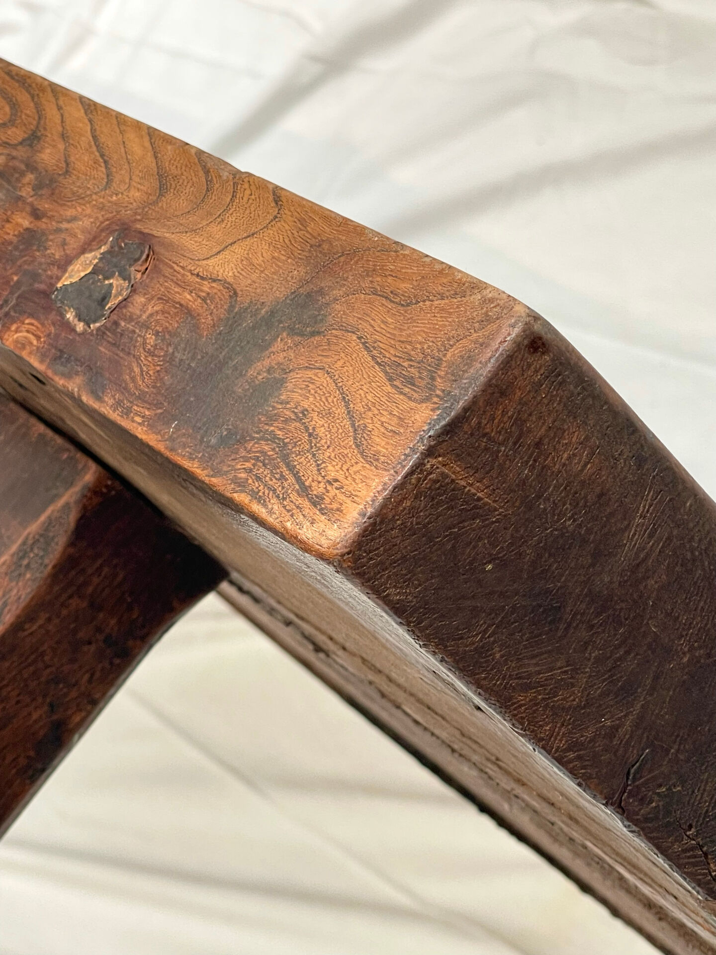 Solid elm farmhouse table