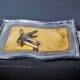 Brutalist pocket emptier by Leopold, bronze and aluminum 1970, Spain
