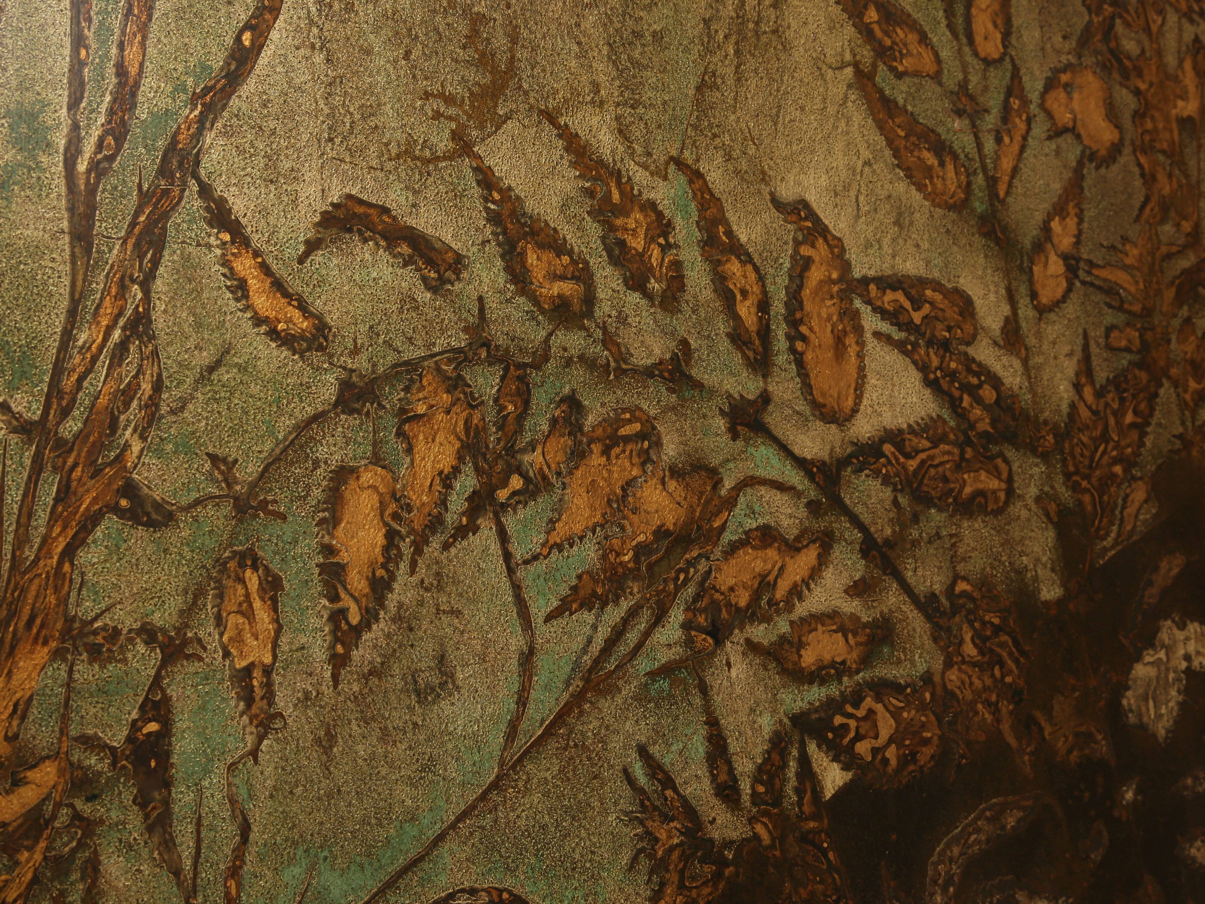 Nicolas Seailles large lacquered panels framed 1978