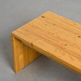 Solid pine bench, Les Arcs 1600, France