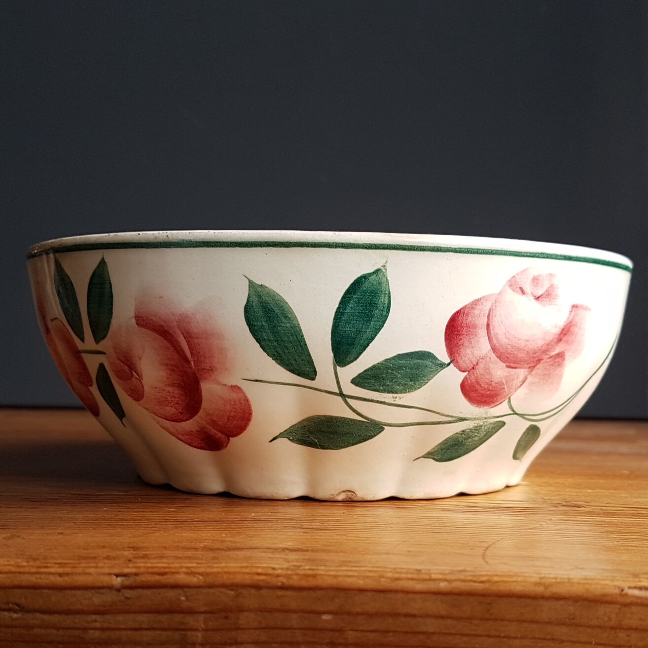 Earthenware bowl HBCM (Creil and Montereau) Maryse