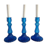 Glass candle holders from the 60s and 70s