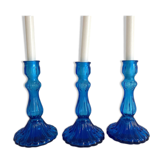 Glass candle holders from the 60s and 70s