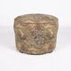 Pouf tapissé style tapisserie verdure, France, fin XIXe