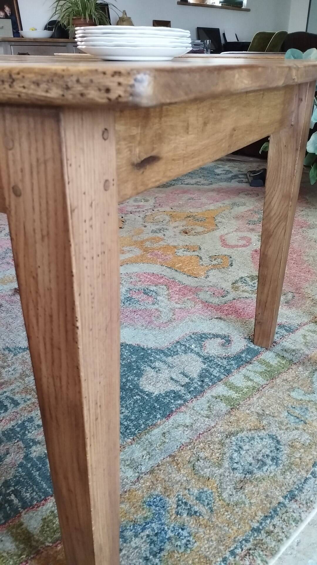 Solid oak farmhouse table 260x100