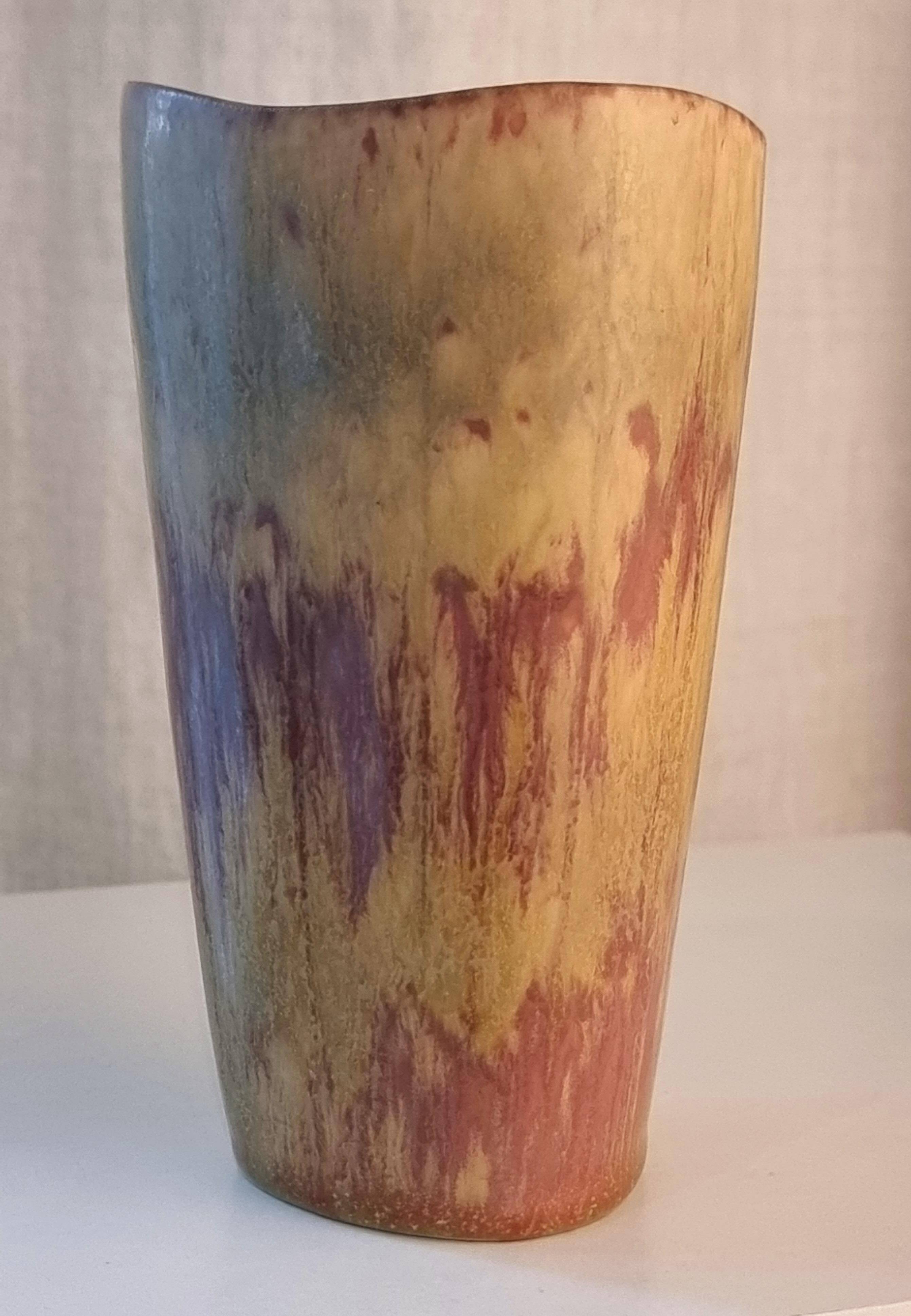 Gunnar Nylund, stoneware vase, Rörstrand, Scandinavian Modern / Midcentury