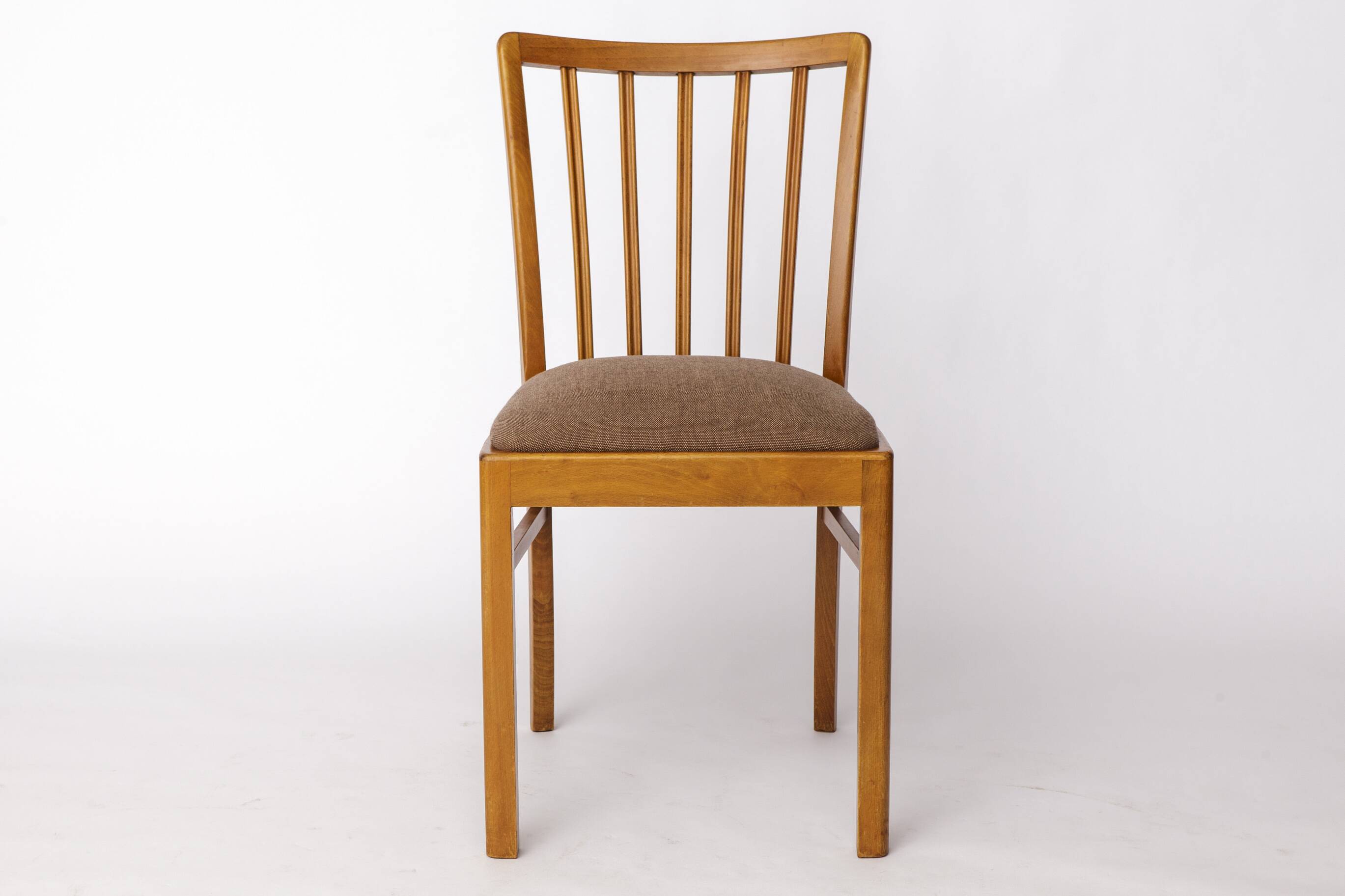 Set of 4 Mid-Century Beech Dining Chair by Stöss, Germany, 1950s–60s – Grey