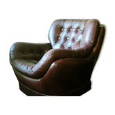 Leather pod club chair Brazilian influence, 1960s