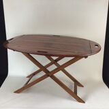 Marine coffee table mahogany "butler" top