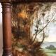 Old planter with painted earthenware