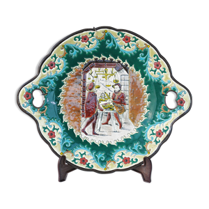 Assiette en émaux de - longwy