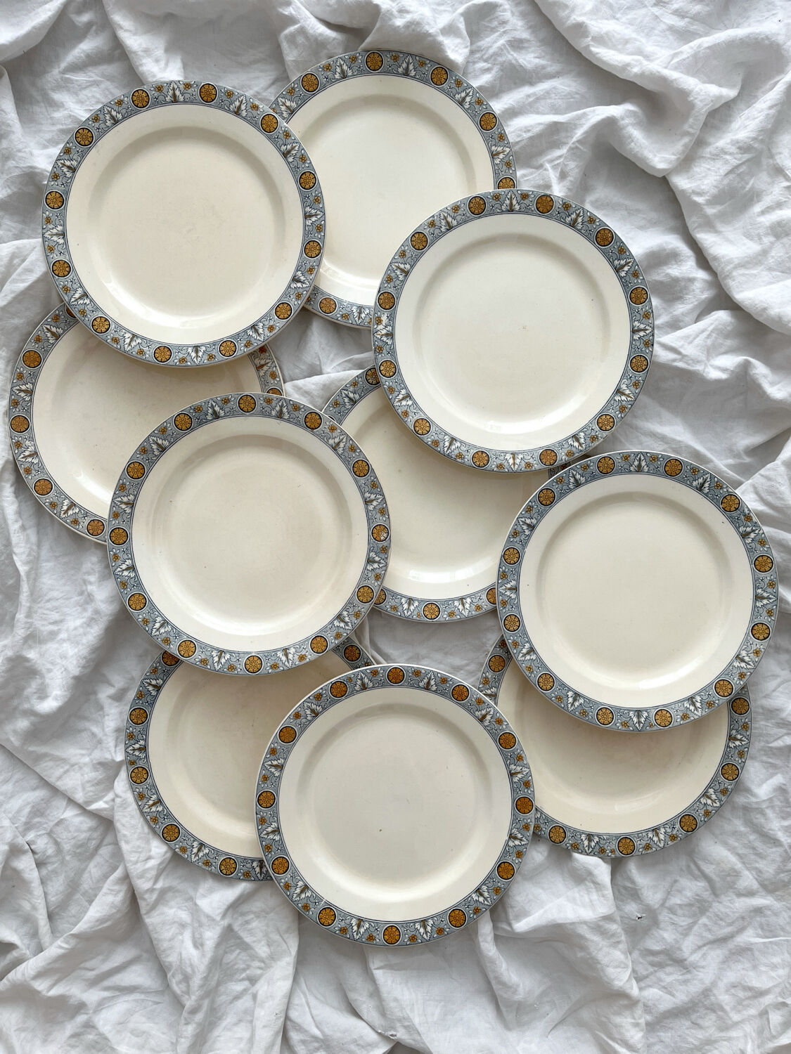 10 flat ironware plates “Lamartine” Salins