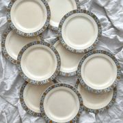 10 assiettes plates en terre de fer « Lamartine » Salins