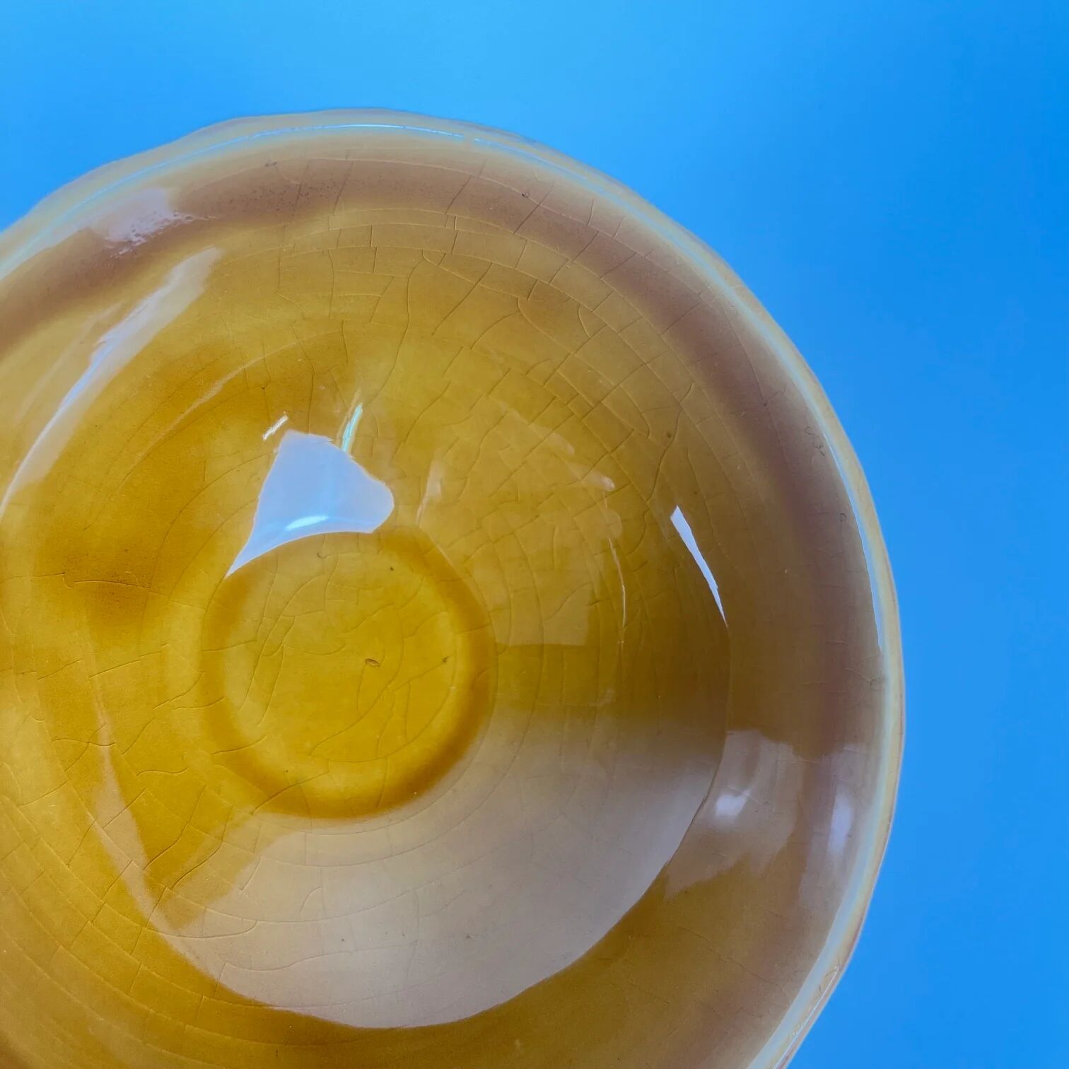 Sugar bowl barbotine Sarreguemines "cherry", 1970