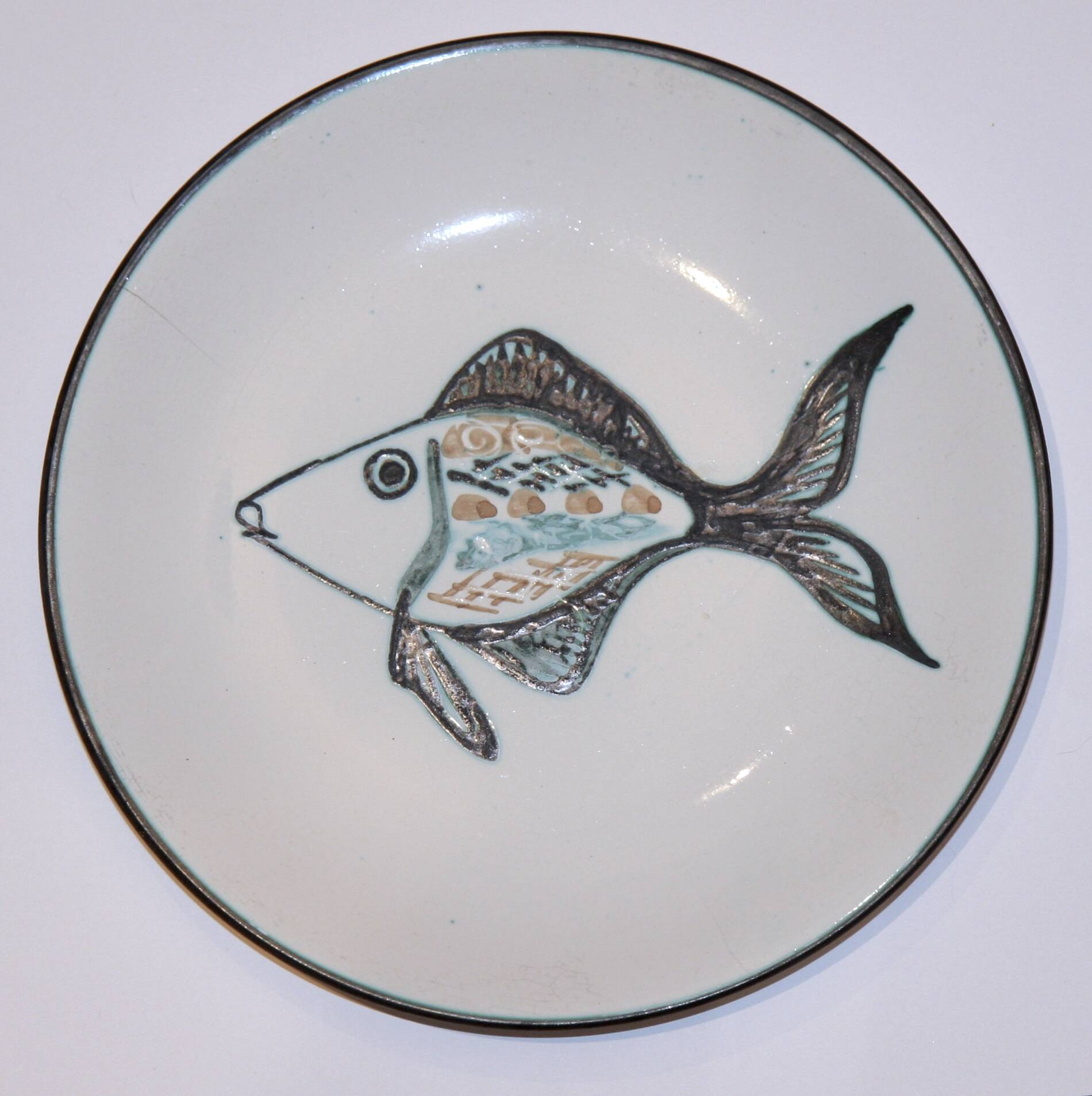 Robert Picault ceramic plate from Vallauris.