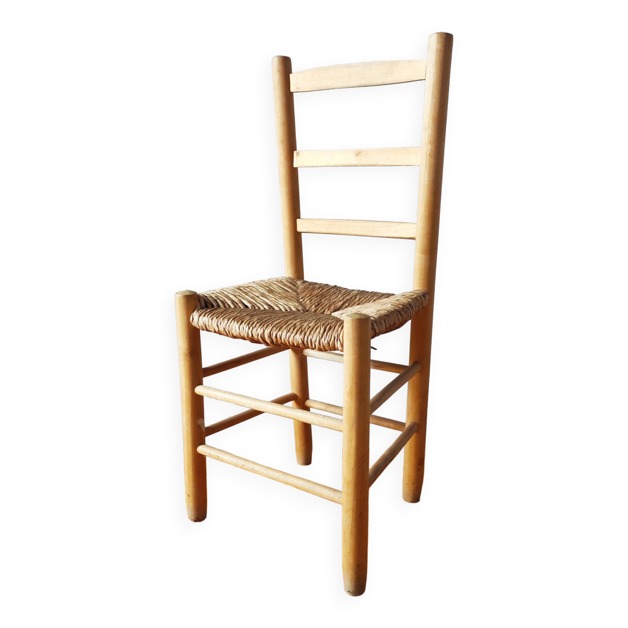 Vintage raw wood chair