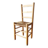 Chaise vintage en bois brut