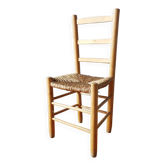 Vintage raw wood chair