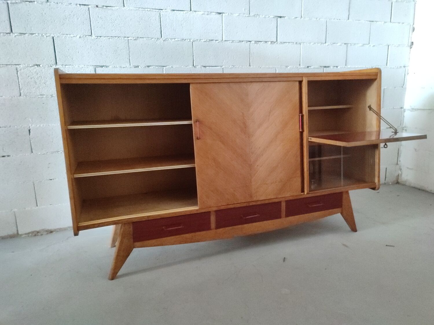 Enfilade buffet foot vintage compass