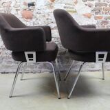 Set of #2 Eero Saarinen style dining chairs