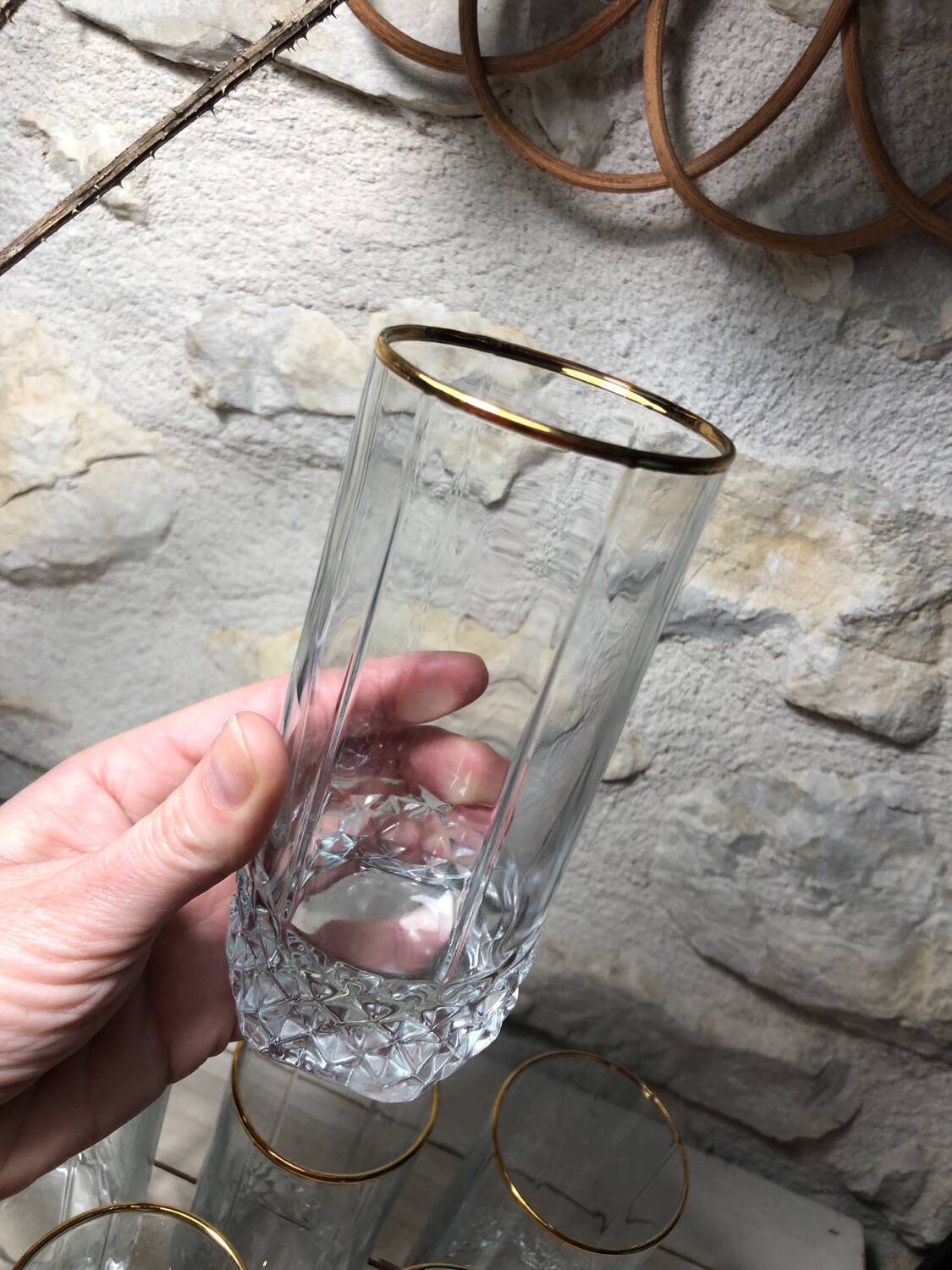 Large Vintage gold rimmed glasses