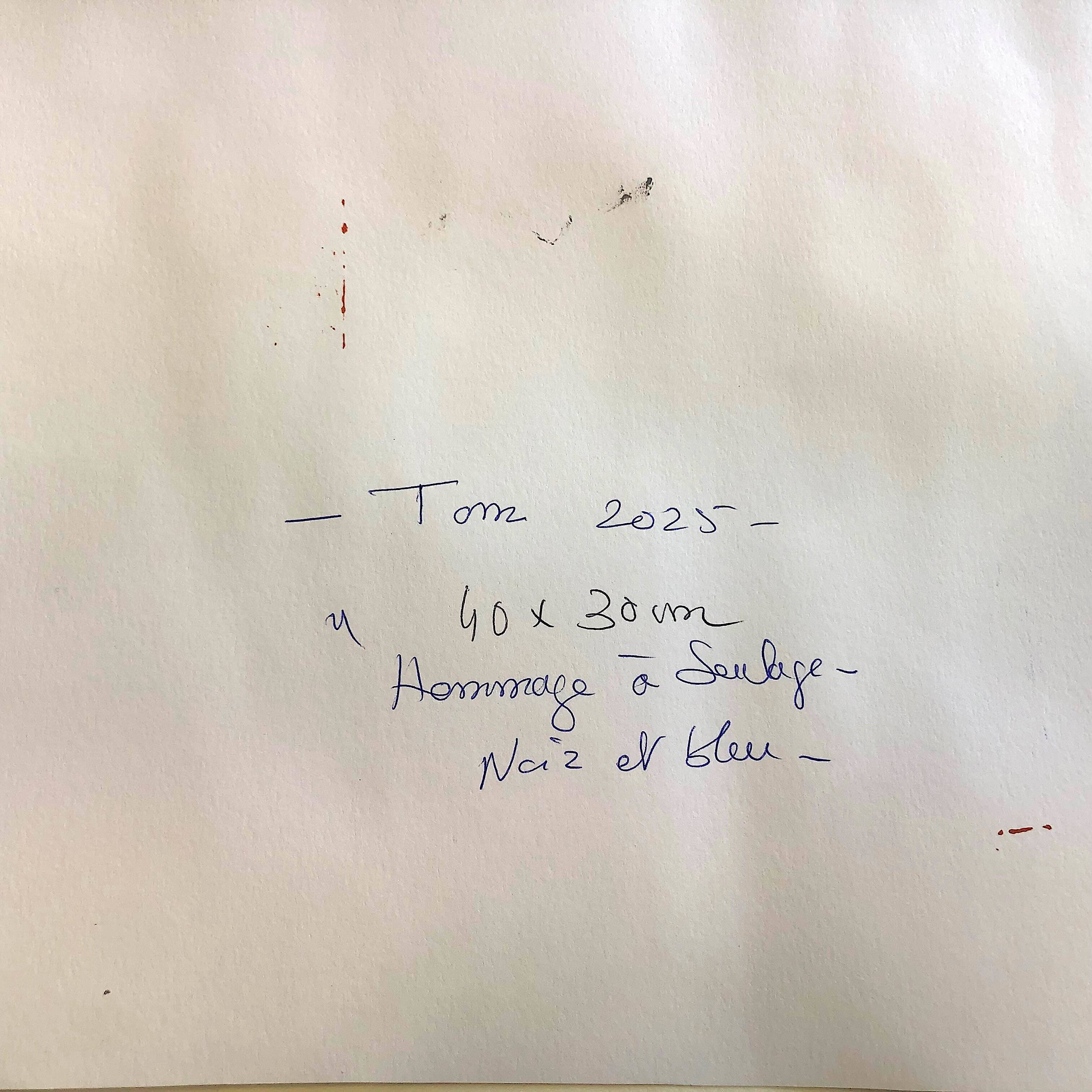 Original and unique abstract painting - Tribute to Soulages