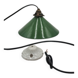 Enameled sheet metal cone pendant light