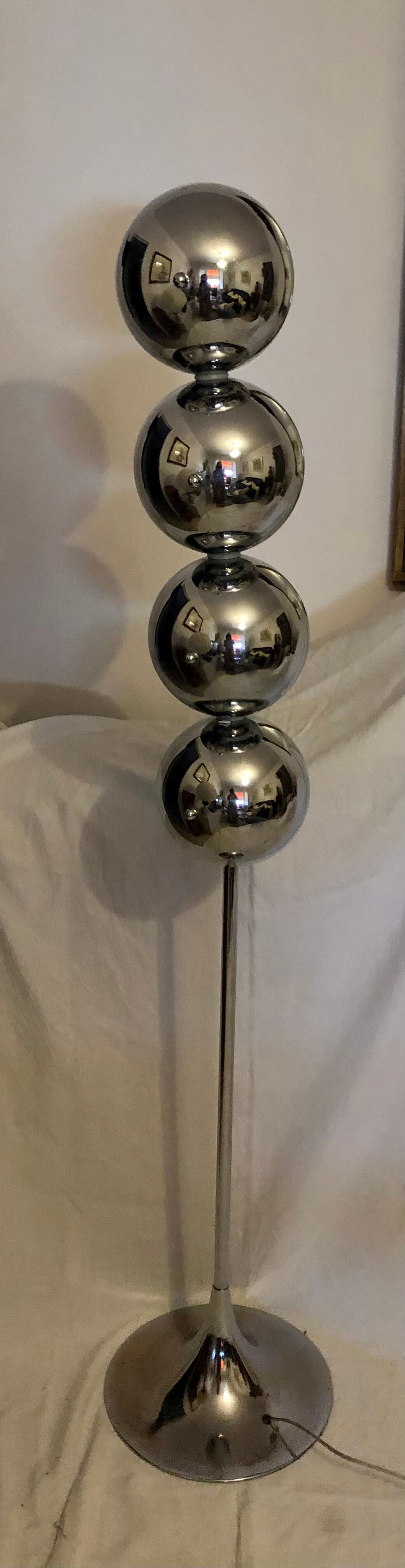 Floor lamp Space age metal chrome vintage