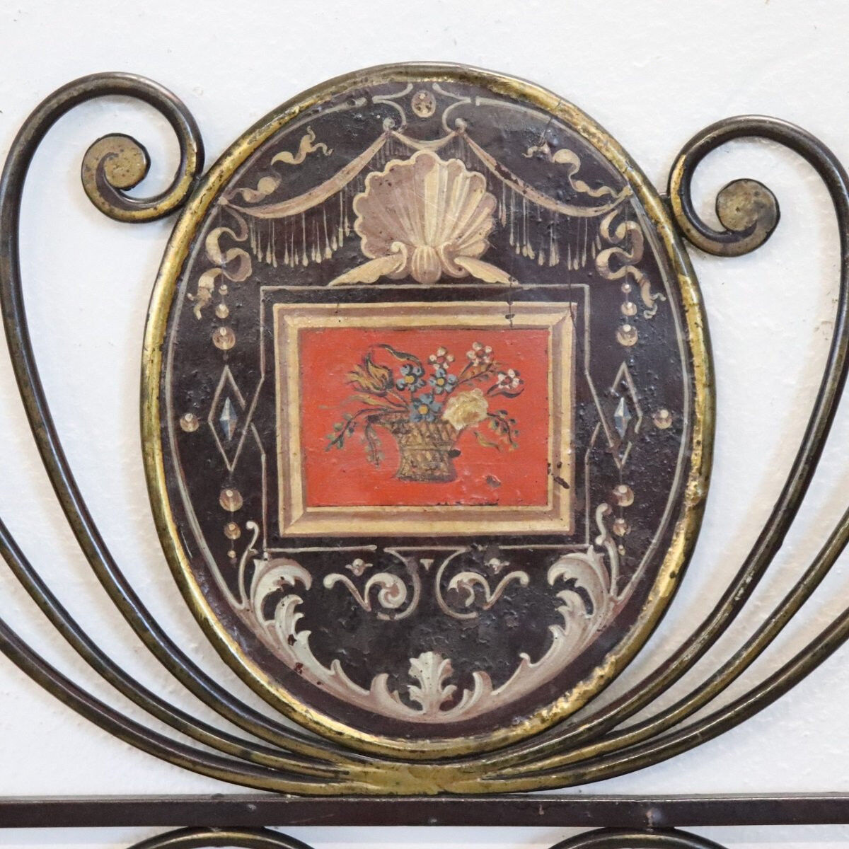 Pair Of Antique Headboards In Wrought Iron, Italy Early 19th Century