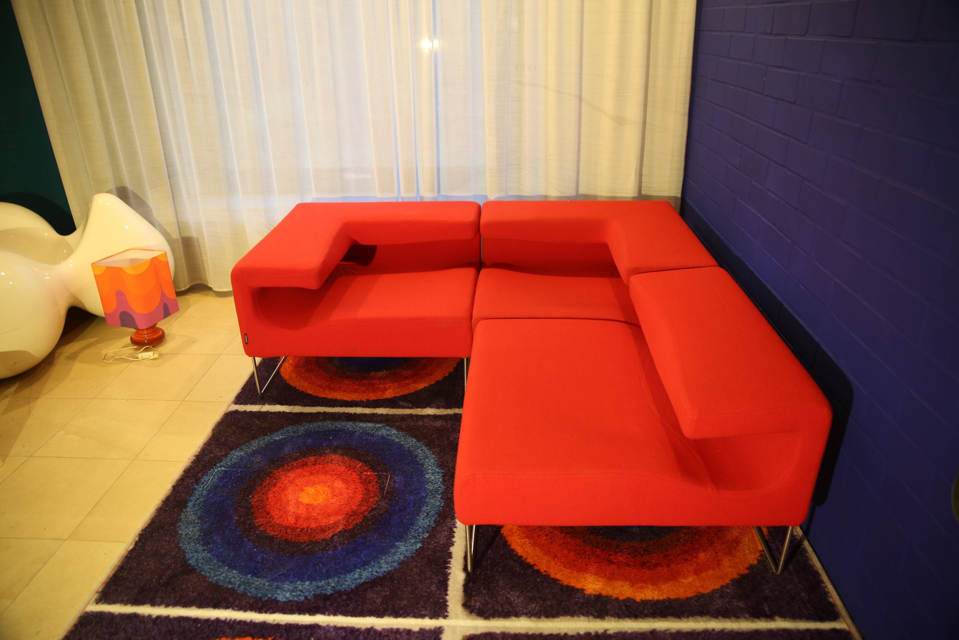 Red Lowseat Couch By Patricia Urquiola for Moroso
