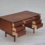 1960s, Danish teak wood desk, drawers.