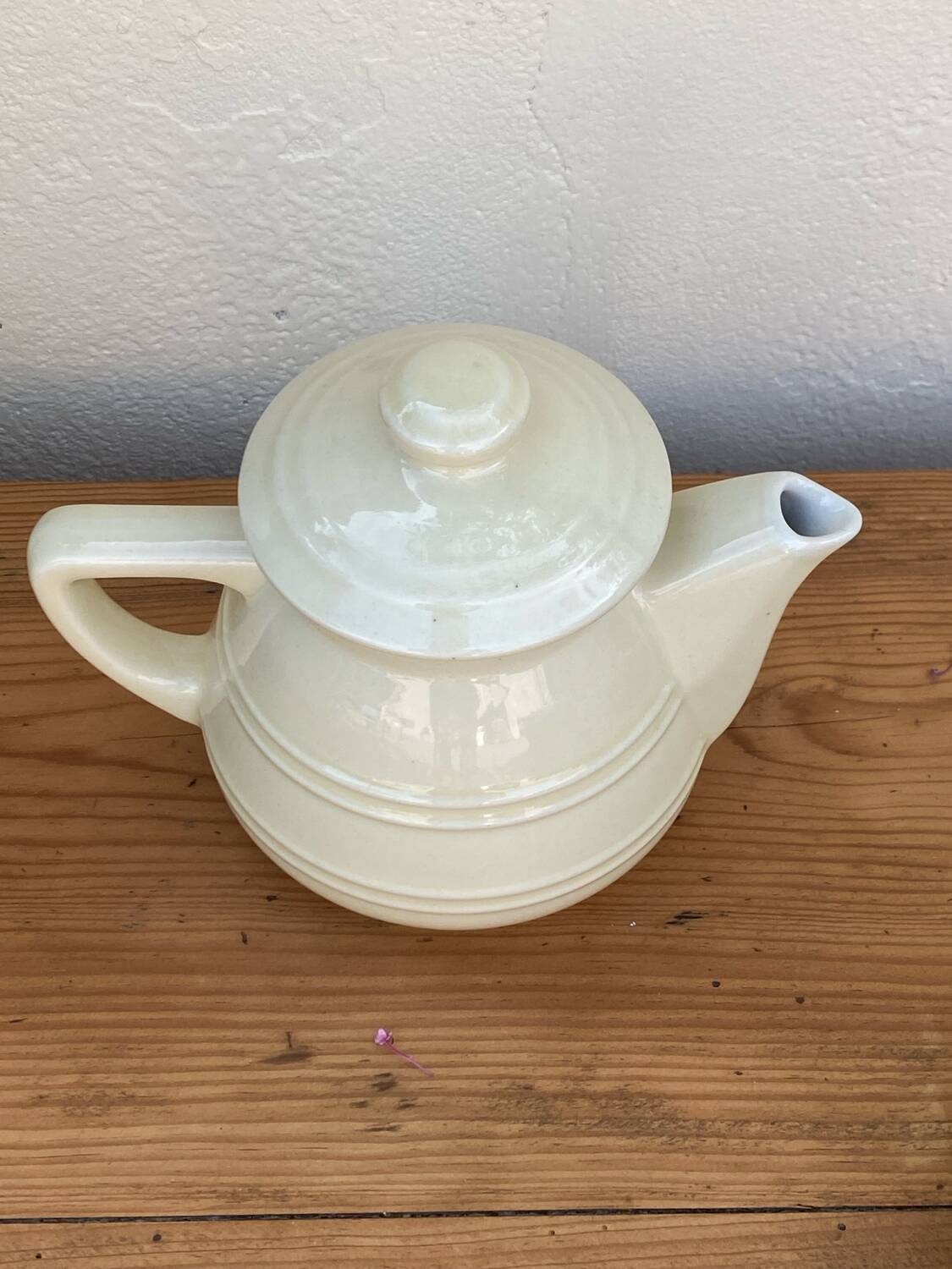 White ceramic teapot
