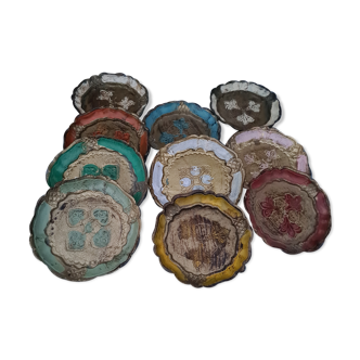 Series of 10 Florentine coasters