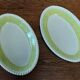Pair of Badonviller iron earthenware dishes, Amina model