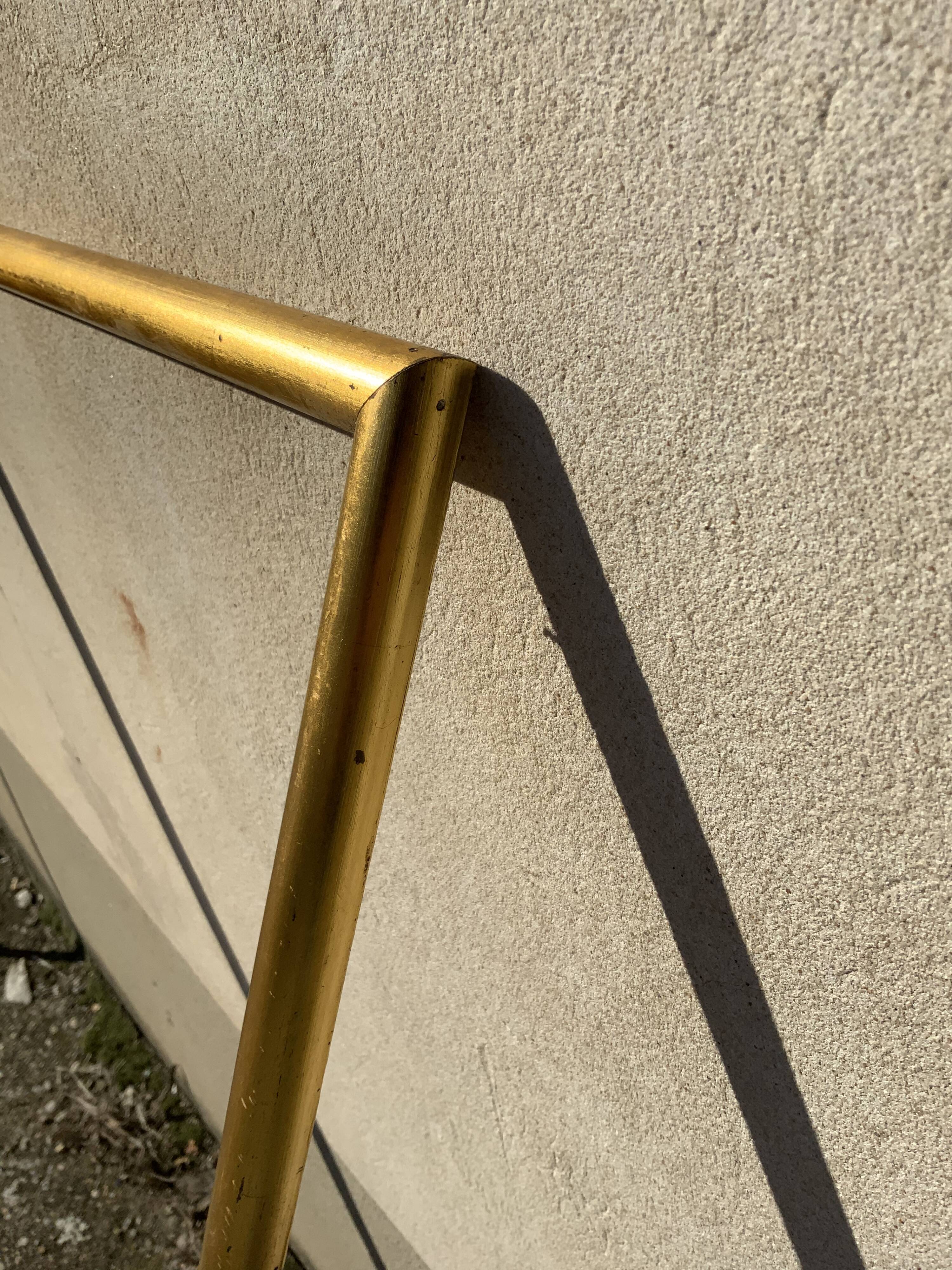 Old frame in gilded wood patina gold leaf