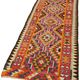 Turkish Handwoven Vintage Herki Kilim 102 cm x 320 cm
