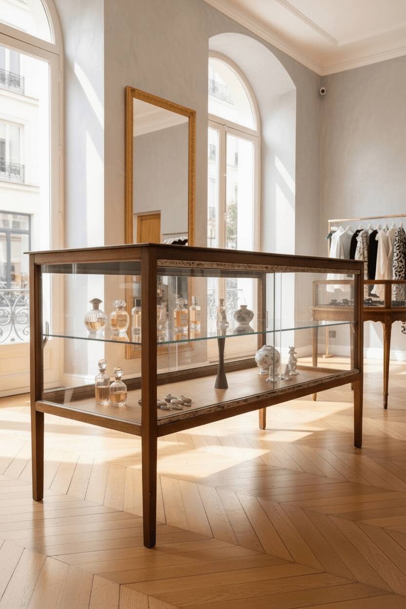 Old shop display cabinet