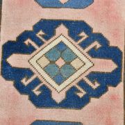 3x10 Pink & Blue Oushak Runner Rug 80x325Cm SK 22171