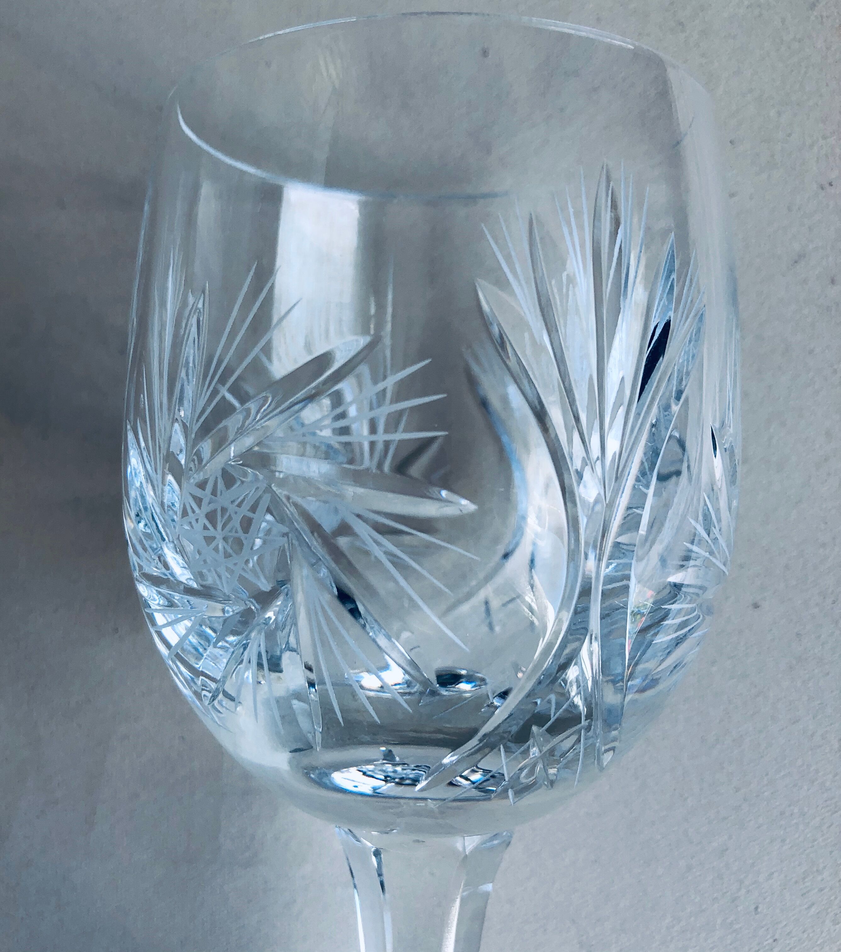 Set of 6 crystal glasses