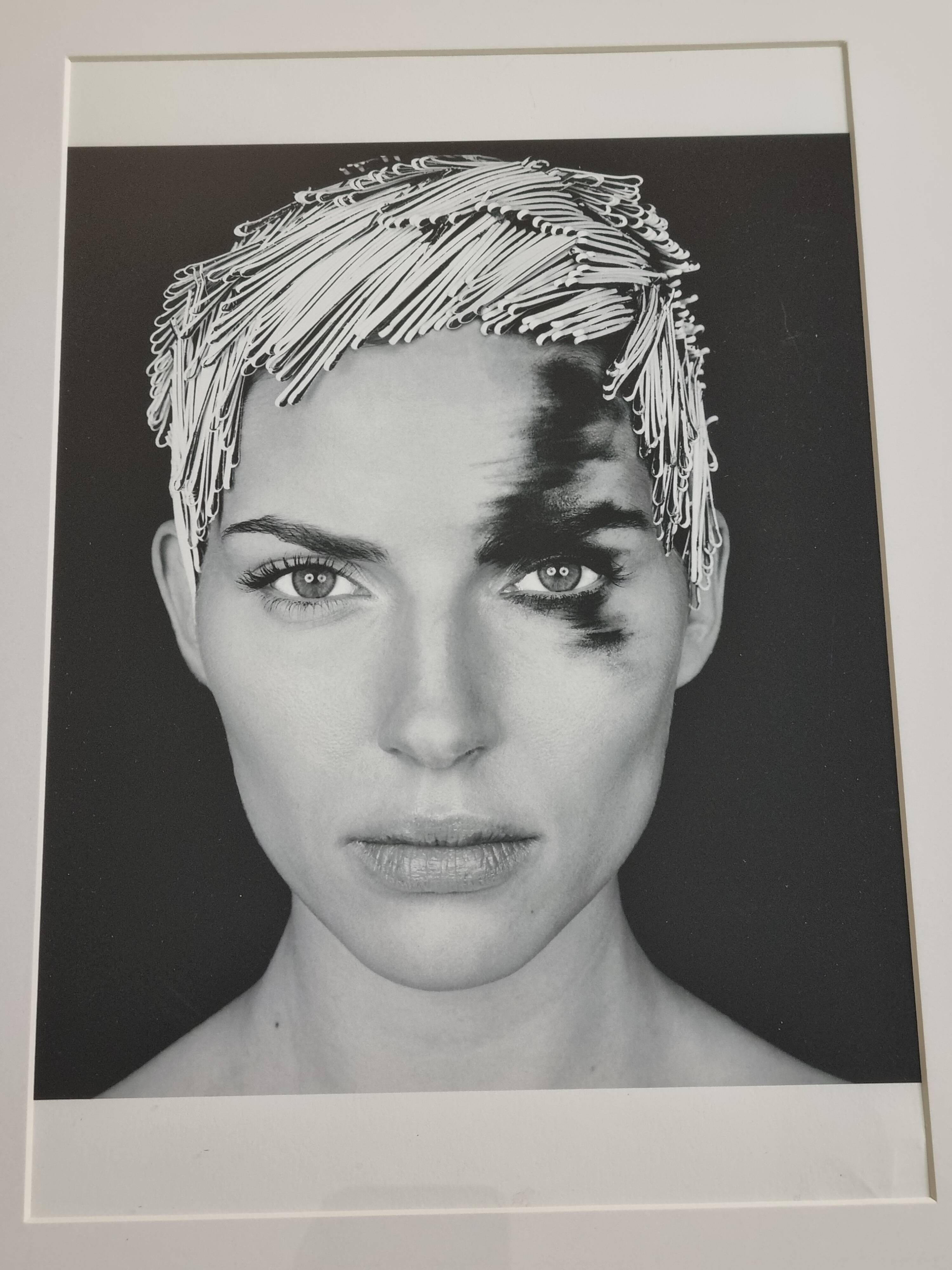 Fashion photography, portrait, Petra Bernardi, framed under glass, 32 x 41 cm